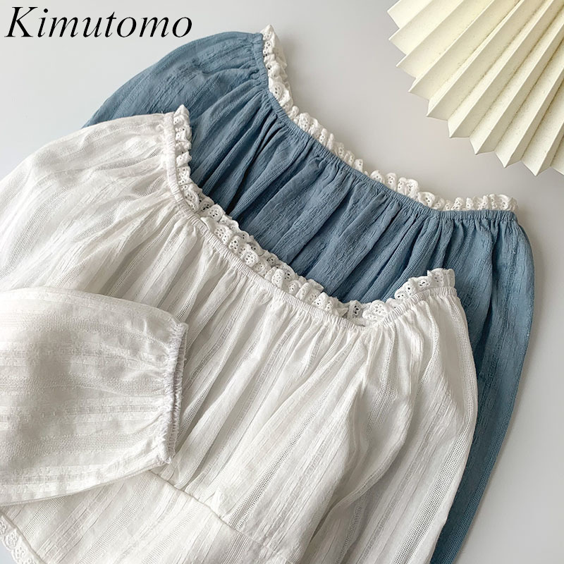 Kimutomo Solid Folds Shirt Women's Spring Korean Fashion Slim Square Collar Long Sleeve Short Blouse Girls Elegant 210521, White
Kimutomo Solid Folds Shirt Women's Spring Korean Fashion Slim Square Collar Long Sleeve Short Blouse Girls Elegant 210521, White