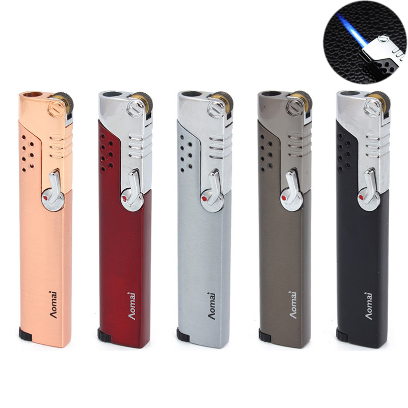 Butane Gas Grinding Wheel Lighter Windproof Torch Jet Flame Lighters for Cigarette Cigar Outdoor Refillable Mini Size
Butane Gas Grinding Wheel Lighter Windproof Torch Jet Flame Lighters for Cigarette Cigar Outdoor Refillable Mini Size