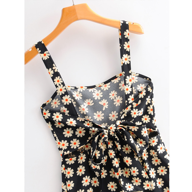 French Daisy Waist Harajuku Sweet Was Thin Women's Jumpsuit Sleeveless Strapless Summer Sweet Chic Female Jumpsuit 210507