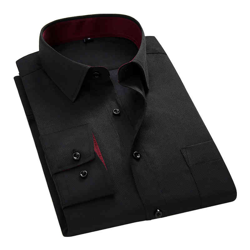 High Quality Men Shirt Spring Long Sleeve Dress Formal Business Work Shirt Men Twill Shirts Slim Fit Man White Shirts DS378 210410