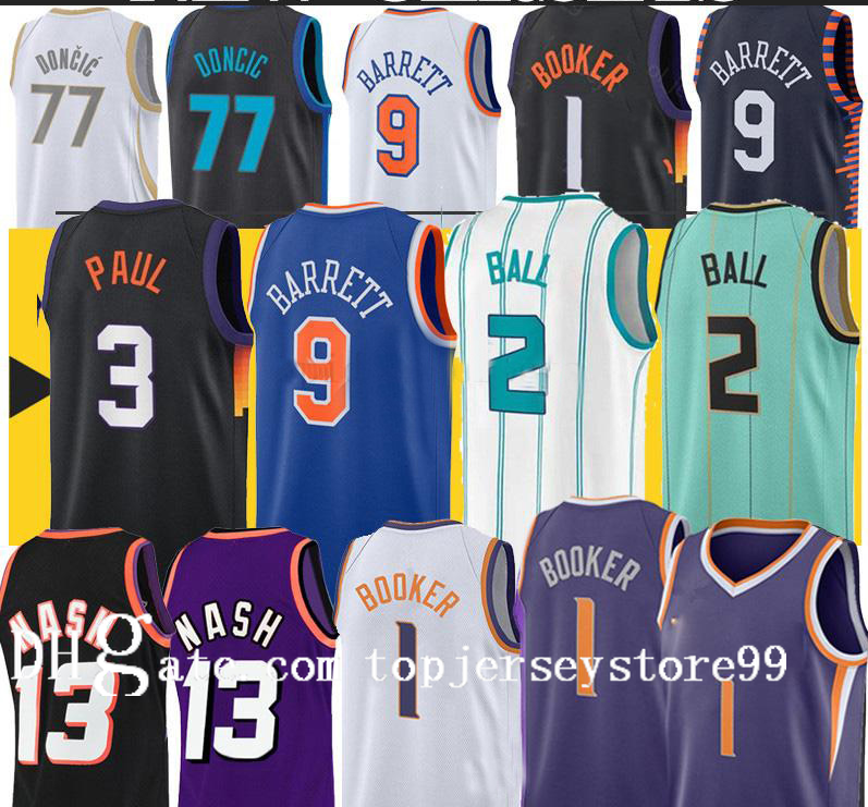 Top Quality La Melo 2 Ball 77 Doncic 9 Barrett Ewing 33 basketball Jersey Devin 1 Booker Steve 13 Nash New blue white men basketball jerseys, Black;red
Top Quality La Melo 2 Ball 77 Doncic 9 Barrett Ewing 33 basketball Jersey Devin 1 Booker Steve 13 Nash New blue white men basketball jerseys, Black;red