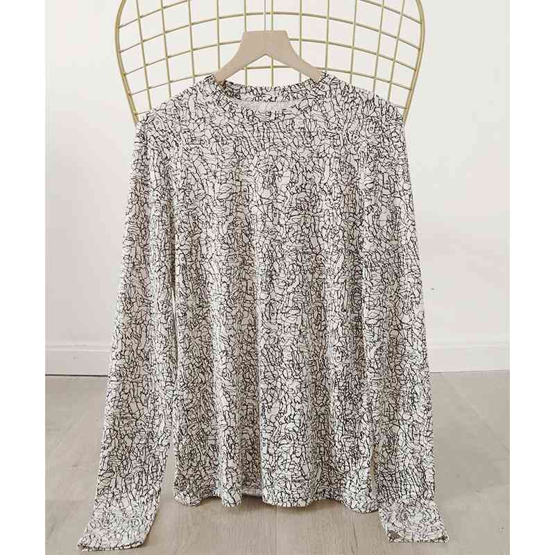2021 New Incio Do Outono Feminino Camiseta Impresso Manga Longa o Pescoo Simples De Fundo Topos e t Novo 1j7t, Beige
2021 New Incio Do Outono Feminino Camiseta Impresso Manga Longa o Pescoo Simples De Fundo Topos e t Novo 1j7t, Beige