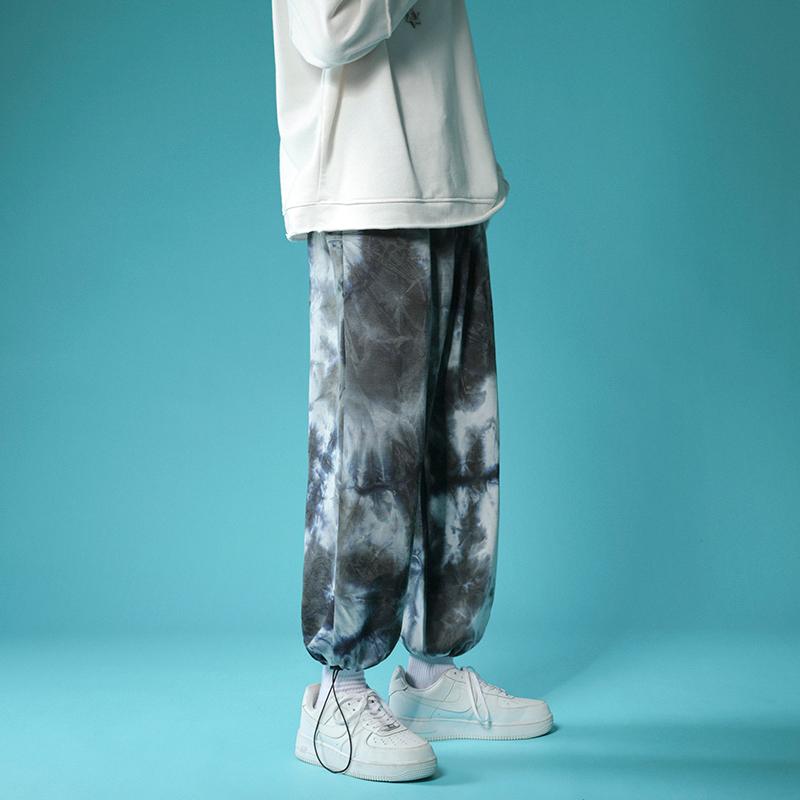 Men's Pants Men Hip Hop Black Cargo Joggers Sweatpants Overalls Printed Streetwear Harem Women Fashions Trousers