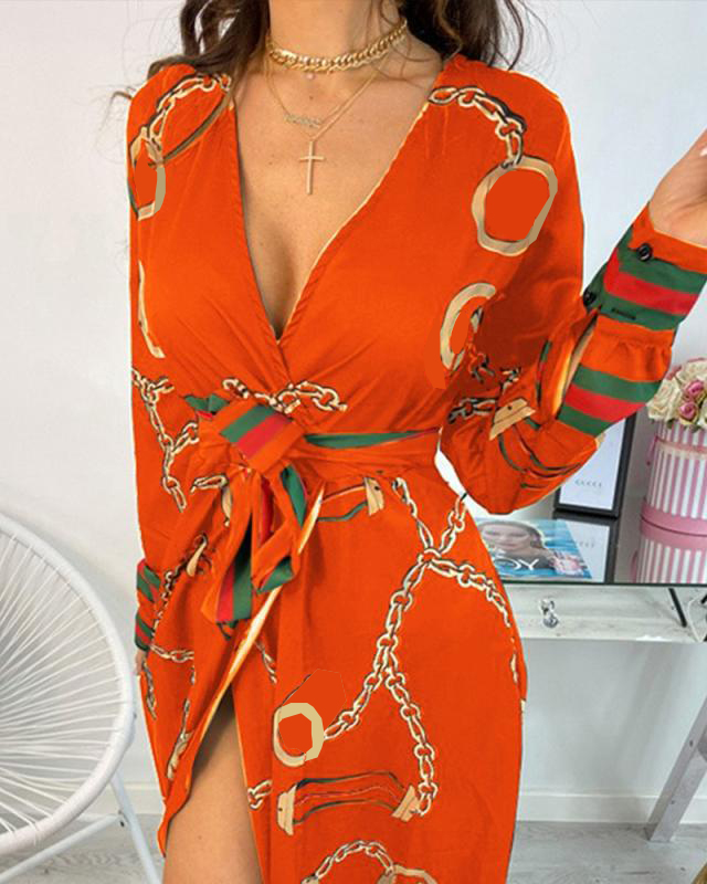 20212021 Women Summer Deep V-neck Sexy High Waist with Belt Long Dress Chain Printing Fashion Casual Evening Party Long Sleeve Dress, Black
20212021 Women Summer Deep V-neck Sexy High Waist with Belt Long Dress Chain Printing Fashion Casual Evening Party Long Sleeve Dress, Black