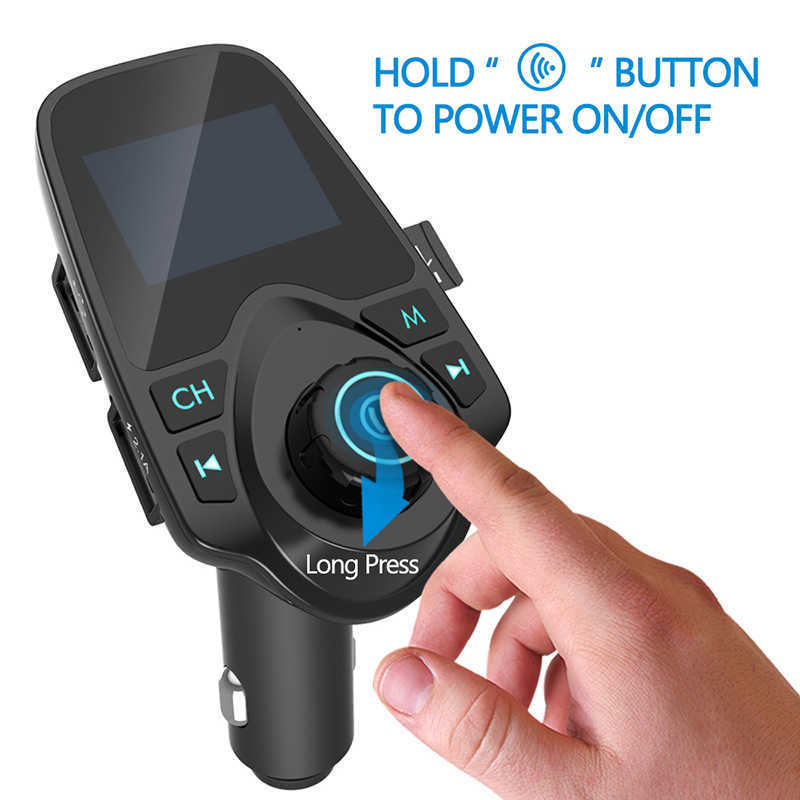 Display T11 Bluetooth LCD Hands-free Car Auto Kit USB Charger FM Transmitter Wireless Modulator TF Card Audio Music Player With Package