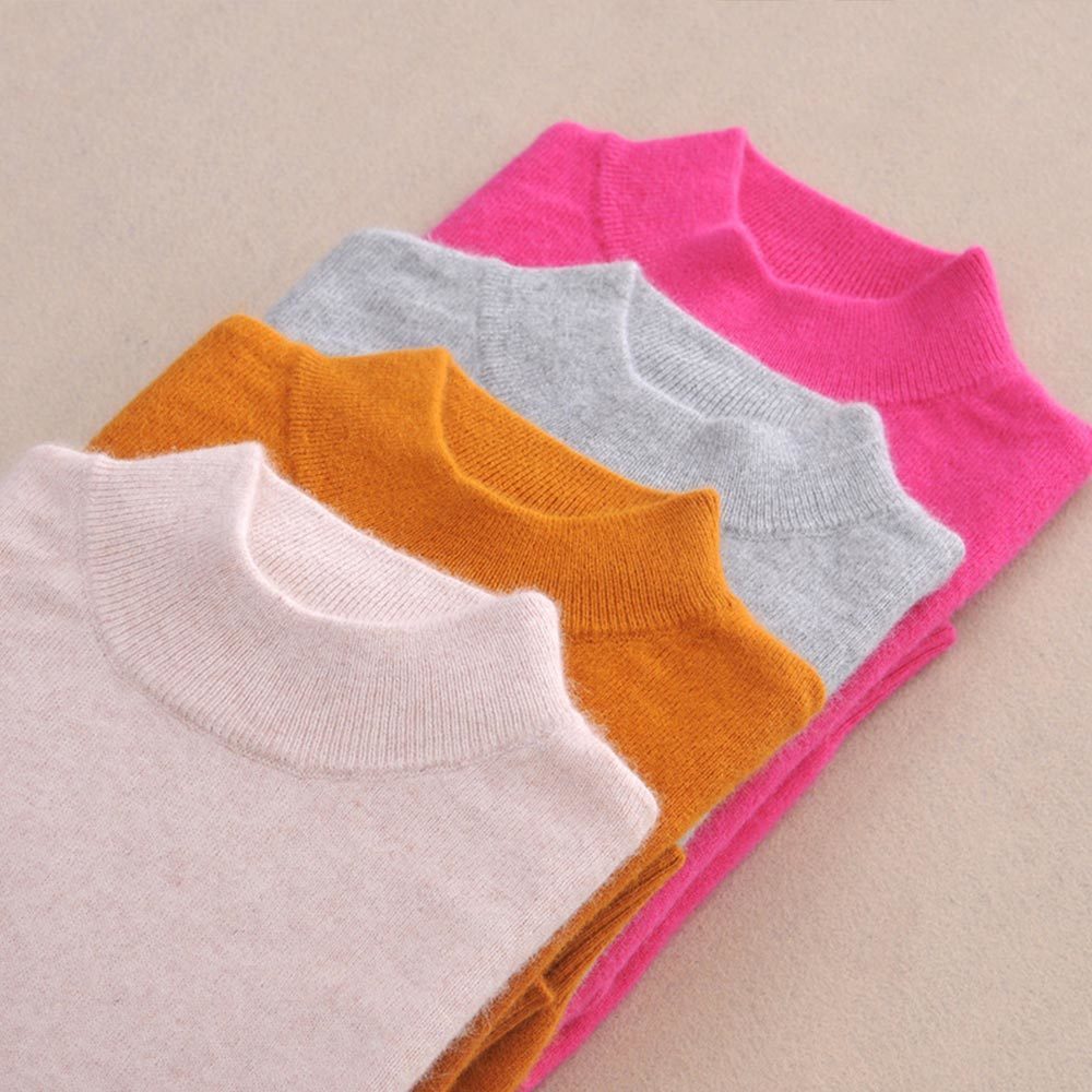 Women Winter Cashmere Sweater Long Sleeve O Neck Knitted Slim Warm Thick Pullover White Jumper 210428
