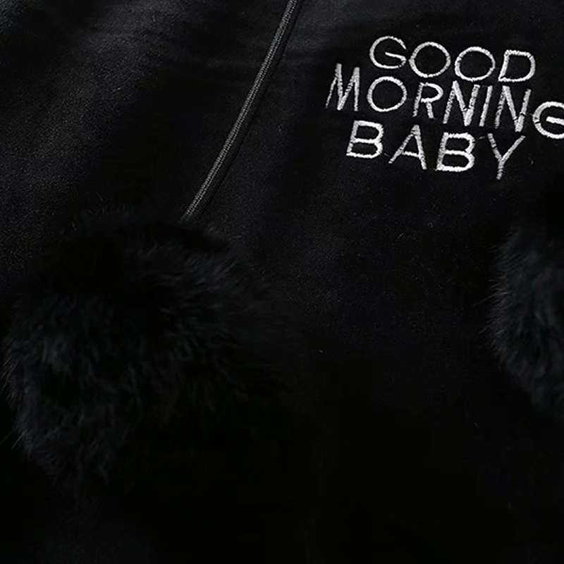 Women Velvet Pink Hoodies Cute Winter Loose Hairball Hooded Sweatshirt Harajuku Long Sleeve Pullover Casual Letter 210515