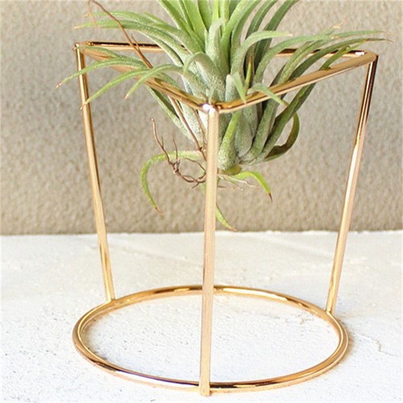 Newly Flower Pot Geometric Metal Rack Plant Care Display Holder Stand Garden Decor RRD6676 Free shipping