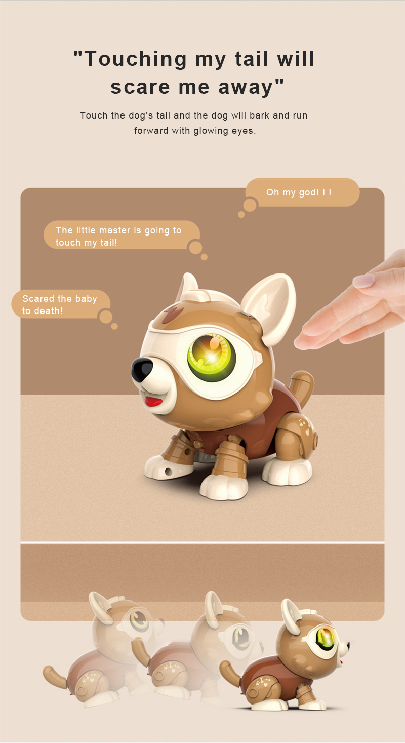 Electronics RobotsIntelligent Electronic Animal Pets RC Robot Dog Voice Remote Control Toys Music Song Toy For Kids RC Toys Birt