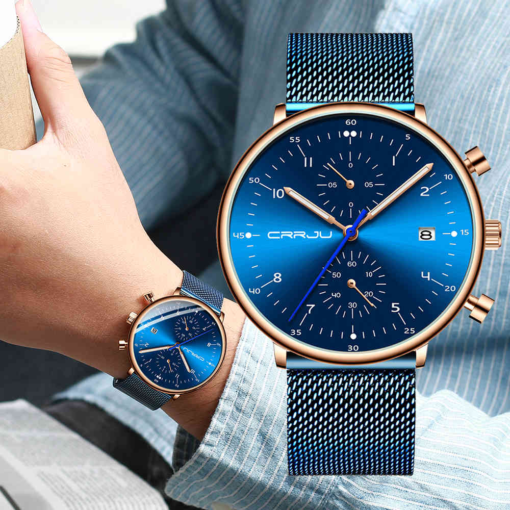 Watches CRRJU Men Fashion Full Steel WristWatch Business Watch for Men Military waterproof Date Quartz watches relogio masculino 210517, Black black
Watches CRRJU Men Fashion Full Steel WristWatch Business Watch for Men Military waterproof Date Quartz watches relogio masculino 210517, Black black