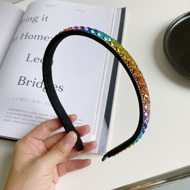 Baroque Rhinestone Headband Fashion Hair Accessories Women Full Diamond Crystal Hairbands Boutique Cute Hair Hoop Headwear New