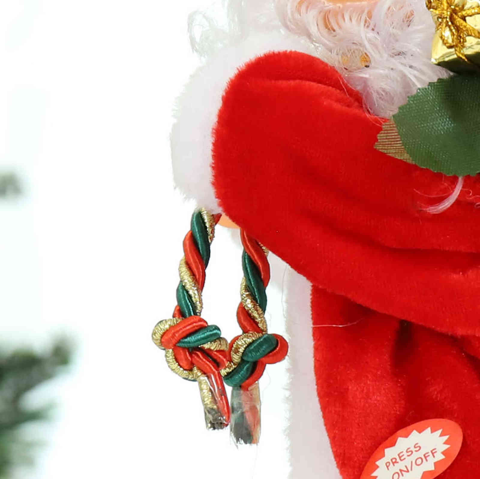 2022 Decorations for Home Children's Year Christmas Gifts Hip Music Electric Santa Claus Shop Window Ornaments 211104