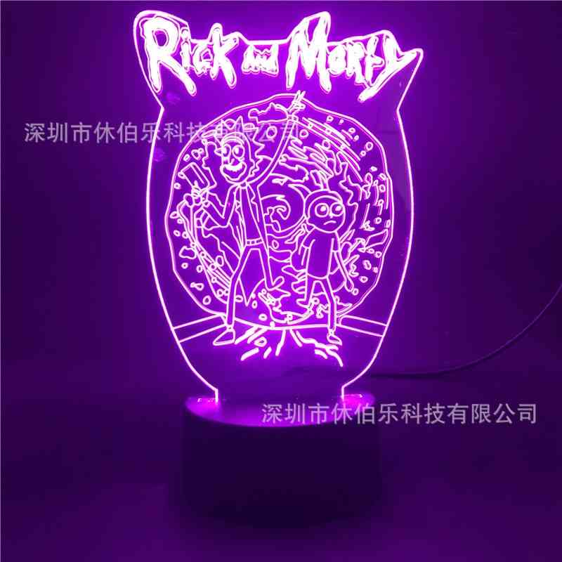 Animation Rick and modi 3D Nightlight creative USB model peripheral led table lamp