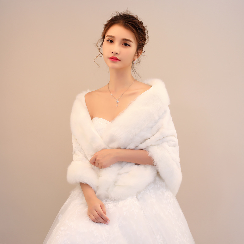 Arrival Faux Fur Bridal Wraps & Jackets Winter Rabbit Keep Warm shrug sleeves Fashion and wedding dress topper, White
Arrival Faux Fur Bridal Wraps & Jackets Winter Rabbit Keep Warm shrug sleeves Fashion and wedding dress topper, White