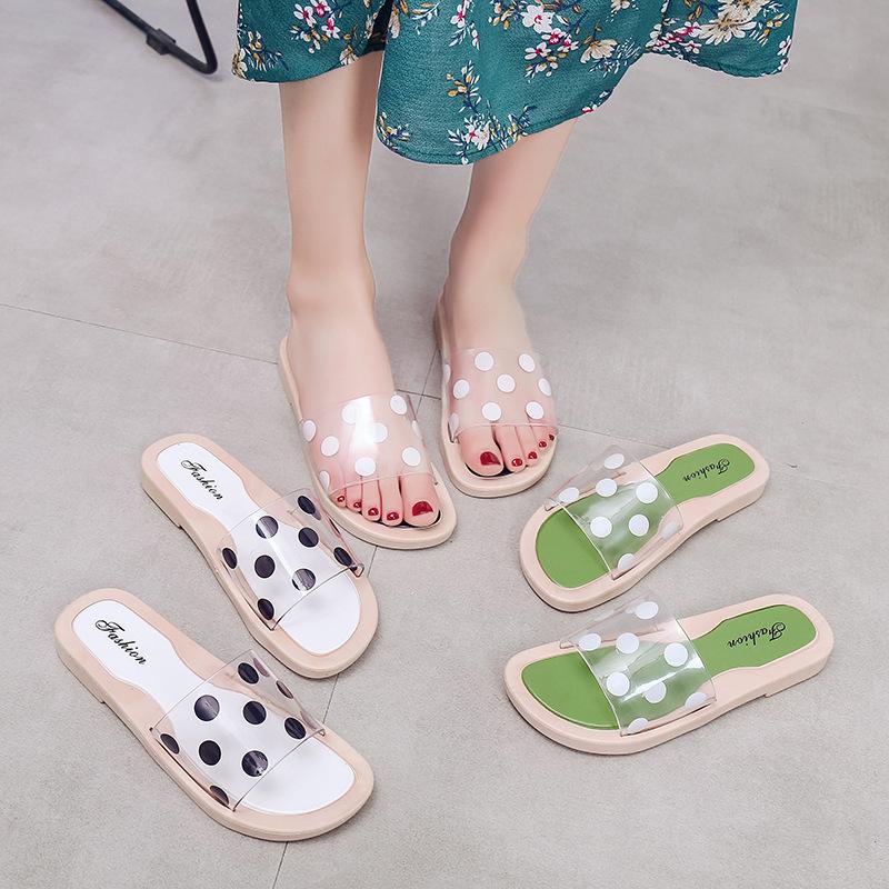 Slippers Ladies Sandals And Drags Net Red Women's Outer Wear All-match Transparent Polka Dot, Black
Slippers Ladies Sandals And Drags Net Red Women's Outer Wear All-match Transparent Polka Dot, Black