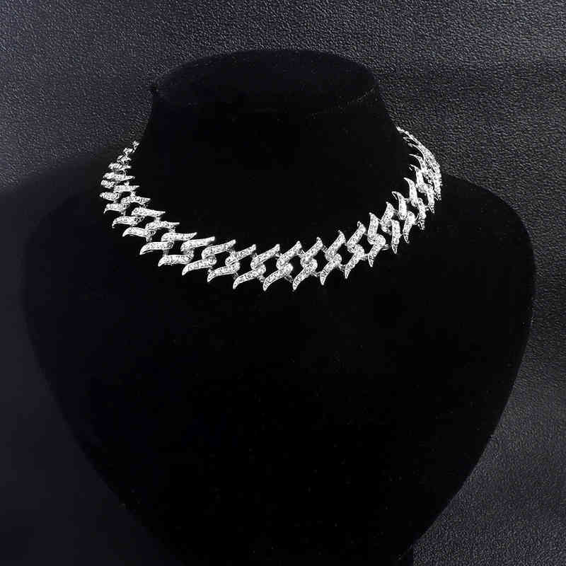 Punk Hip Hop Rock Crystal Cuban Choker Necklaces for Women Iced Out Pink Rhinestone Chunky Thick Luxury Shine Jewelry, Silver
Punk Hip Hop Rock Crystal Cuban Choker Necklaces for Women Iced Out Pink Rhinestone Chunky Thick Luxury Shine Jewelry, Silver