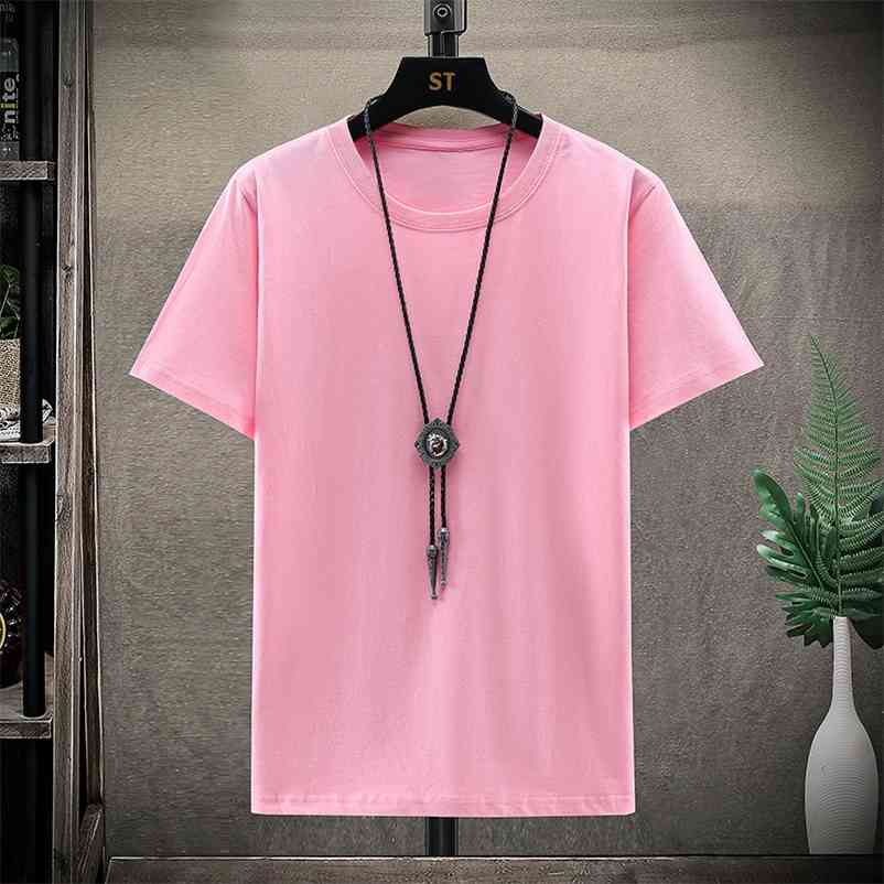 Pink Cotton T-shirt for Men Short Sleeve Korean Version Slim Fashion White Top Couple Summer Thin Light Blue Half Sleeve T-shirt 210722
Pink Cotton T-shirt for Men Short Sleeve Korean Version Slim Fashion White Top Couple Summer Thin Light Blue Half Sleeve T-shirt 210722