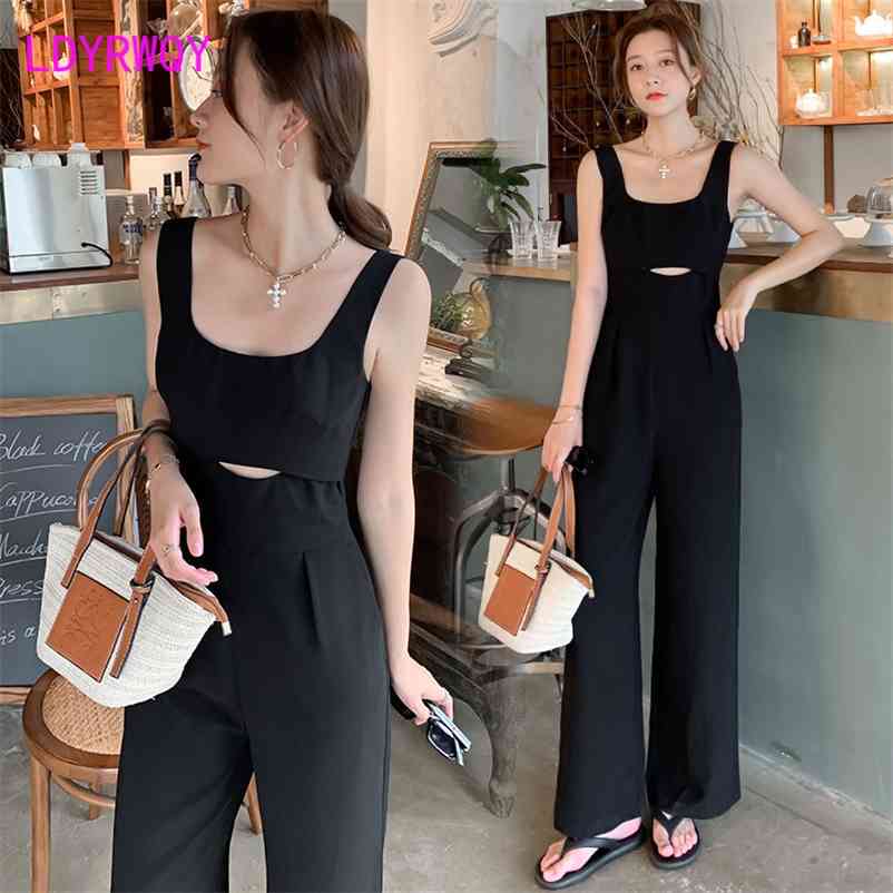 LDYRWQY The summer skinny casual straps wide leg jumpsuit for women in Polyester Loose 210603, Black
LDYRWQY The summer skinny casual straps wide leg jumpsuit for women in Polyester Loose 210603, Black