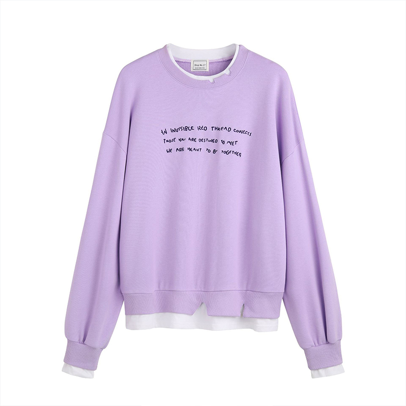Paris Girl Letter Printting Sweatershirt Women Spring Autumn Korean Loose Cotton Embroidery O-Neck Fake Two-piece Hoodies 210524, Orange
Paris Girl Letter Printting Sweatershirt Women Spring Autumn Korean Loose Cotton Embroidery O-Neck Fake Two-piece Hoodies 210524, Orange