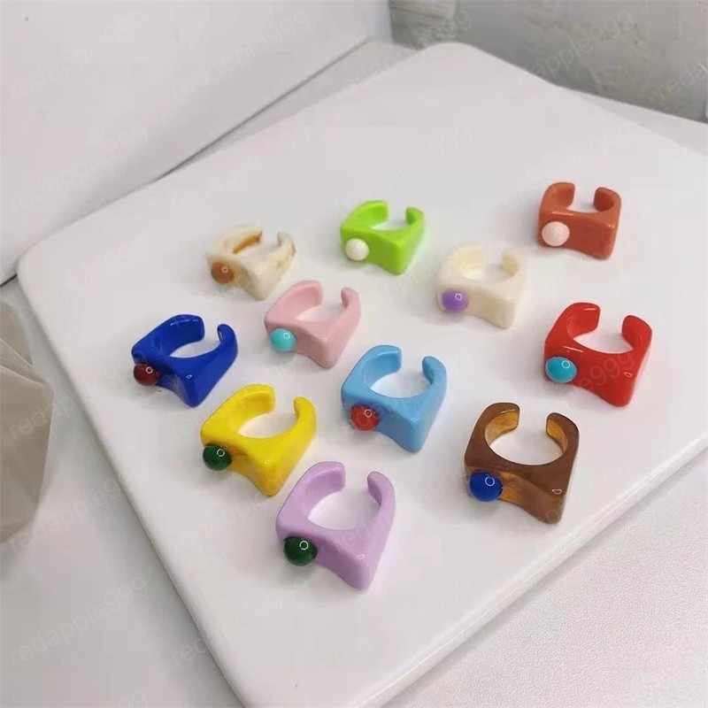 2021 Korean Trendy Colorful Transparent Resin Ring Beads Geometric Square Open Rings for Women Girls Party Jewelry Gifts, Silver
2021 Korean Trendy Colorful Transparent Resin Ring Beads Geometric Square Open Rings for Women Girls Party Jewelry Gifts, Silver
