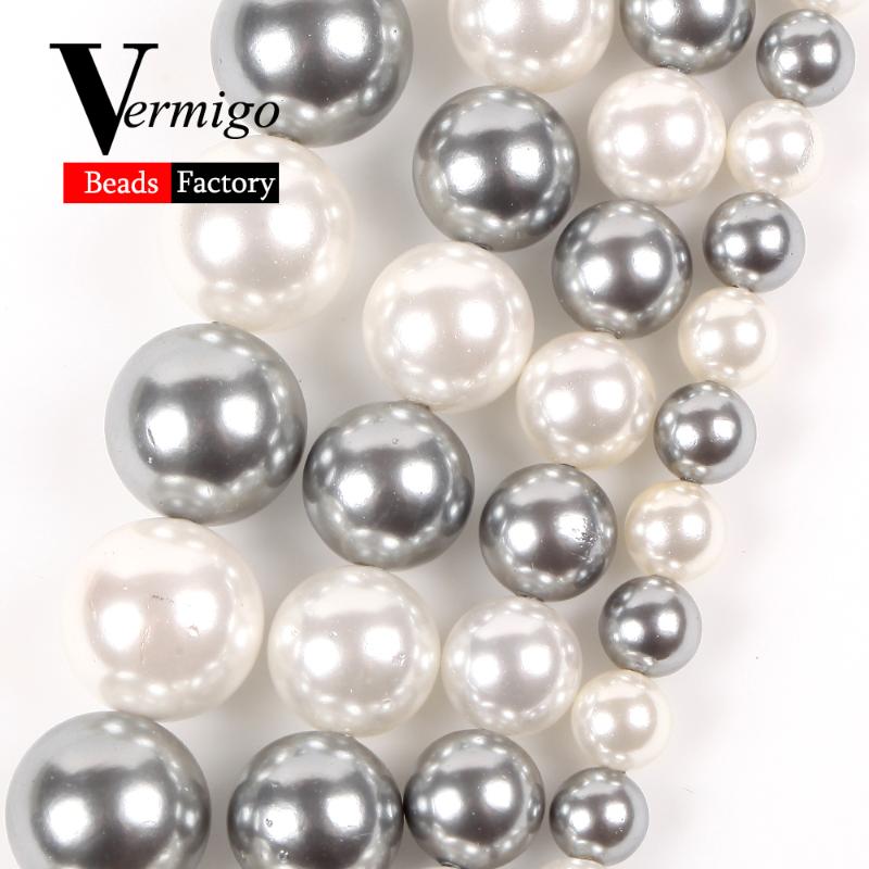 Other 6/8/10/12mm Natural Gray White Freshwater Shell Beads Stone Round For Jewelry Making DIY Bracelet Necklace Accessories
Other 6/8/10/12mm Natural Gray White Freshwater Shell Beads Stone Round For Jewelry Making DIY Bracelet Necklace Accessories
