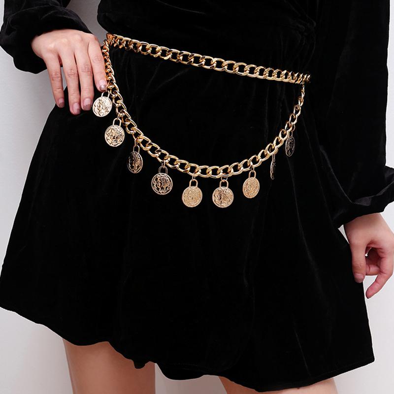 Belts Ladies Belt Gold Coin Tassel Metal Waist Chain For Dresses Fringed Alloy Women Thin Female Long Chains Waistband, Black;brown
Belts Ladies Belt Gold Coin Tassel Metal Waist Chain For Dresses Fringed Alloy Women Thin Female Long Chains Waistband, Black;brown