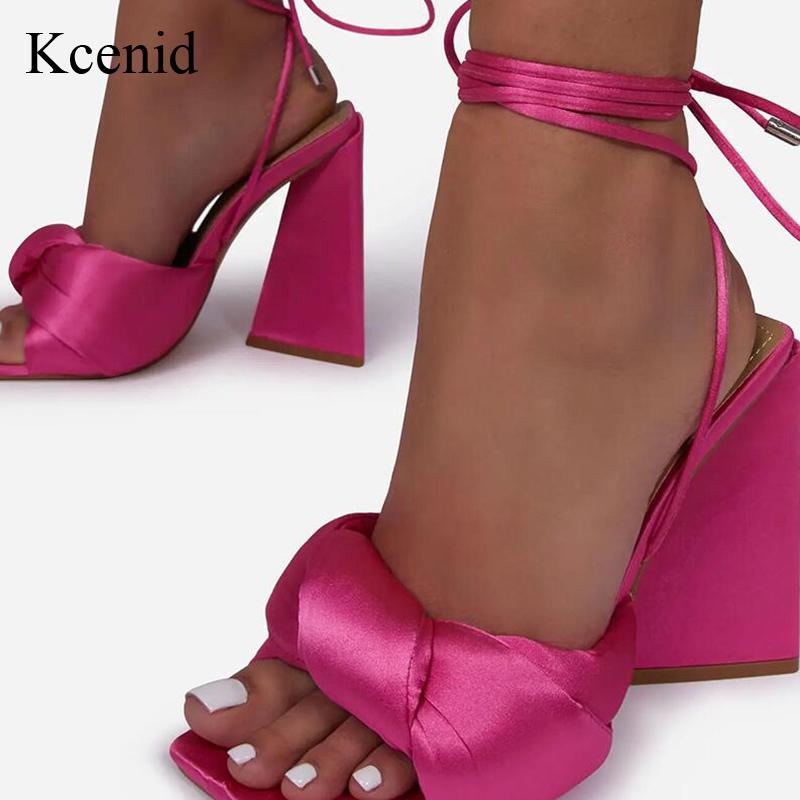 Sandals Kcenid Fashion Sexy Lace Up Women Square ToeTriangle Heel Cross Tied Party Shoes Rose Size 35-42 Sandalias Femenina, Black
Sandals Kcenid Fashion Sexy Lace Up Women Square ToeTriangle Heel Cross Tied Party Shoes Rose Size 35-42 Sandalias Femenina, Black