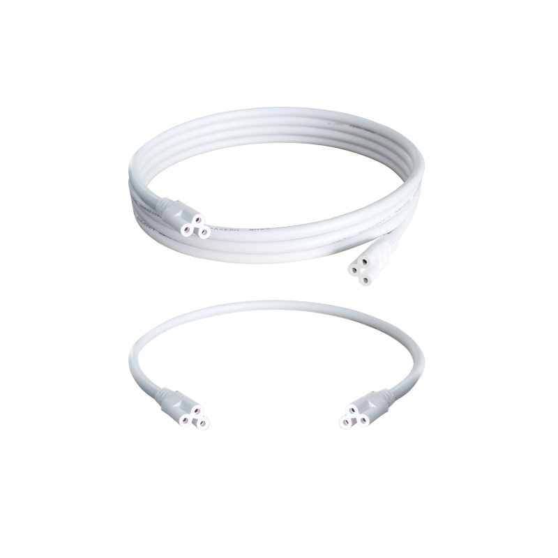 Lighting Accessories Extension cord led tube light cable for integrated bulbs 3 pin connector bulb power 1FT 2FT 3.3FT 4FT 5FT 6FT 6.6Feet 100Pcs/lot