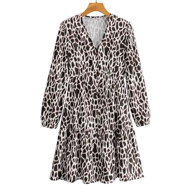 Summer Women Sexy Dress V-neck Leopard Female Long Sleeve Casual Pleated Dresses High Quality A-Line Size L 210524, Black
Summer Women Sexy Dress V-neck Leopard Female Long Sleeve Casual Pleated Dresses High Quality A-Line Size L 210524, Black