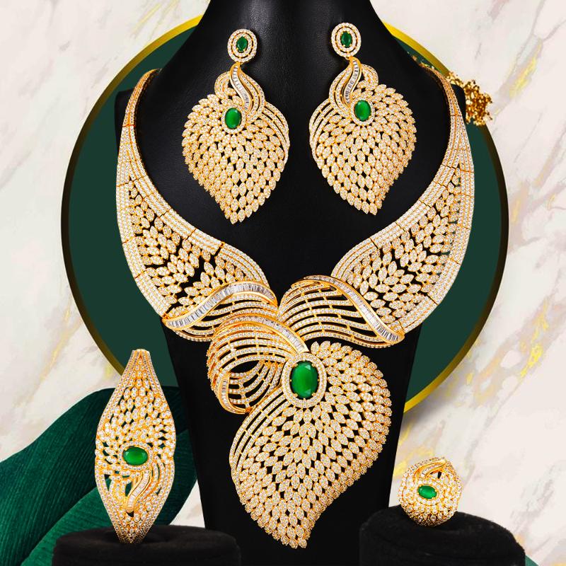 Earrings & Necklace GODKI Big Fashion Luxury 4PCS Bold Bowknot Nigerian Jewelry Sets For Women Wedding Zircon African Bridal Set 2021, As pic
Earrings & Necklace GODKI Big Fashion Luxury 4PCS Bold Bowknot Nigerian Jewelry Sets For Women Wedding Zircon African Bridal Set 2021, As pic