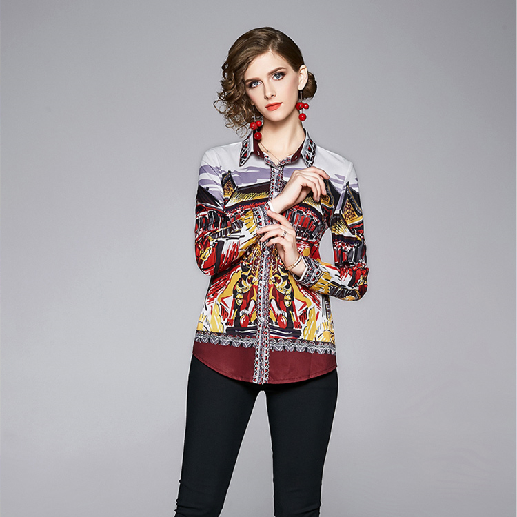 Luxury Fashion Casual Button Shirts 2021 Women Runway Lapel Printed Blouses Long Sleeve Office Ladies Designer Shirt Spring Autumn Winter Plus Size Tops, Customize
Luxury Fashion Casual Button Shirts 2021 Women Runway Lapel Printed Blouses Long Sleeve Office Ladies Designer Shirt Spring Autumn Winter Plus Size Tops, Customize