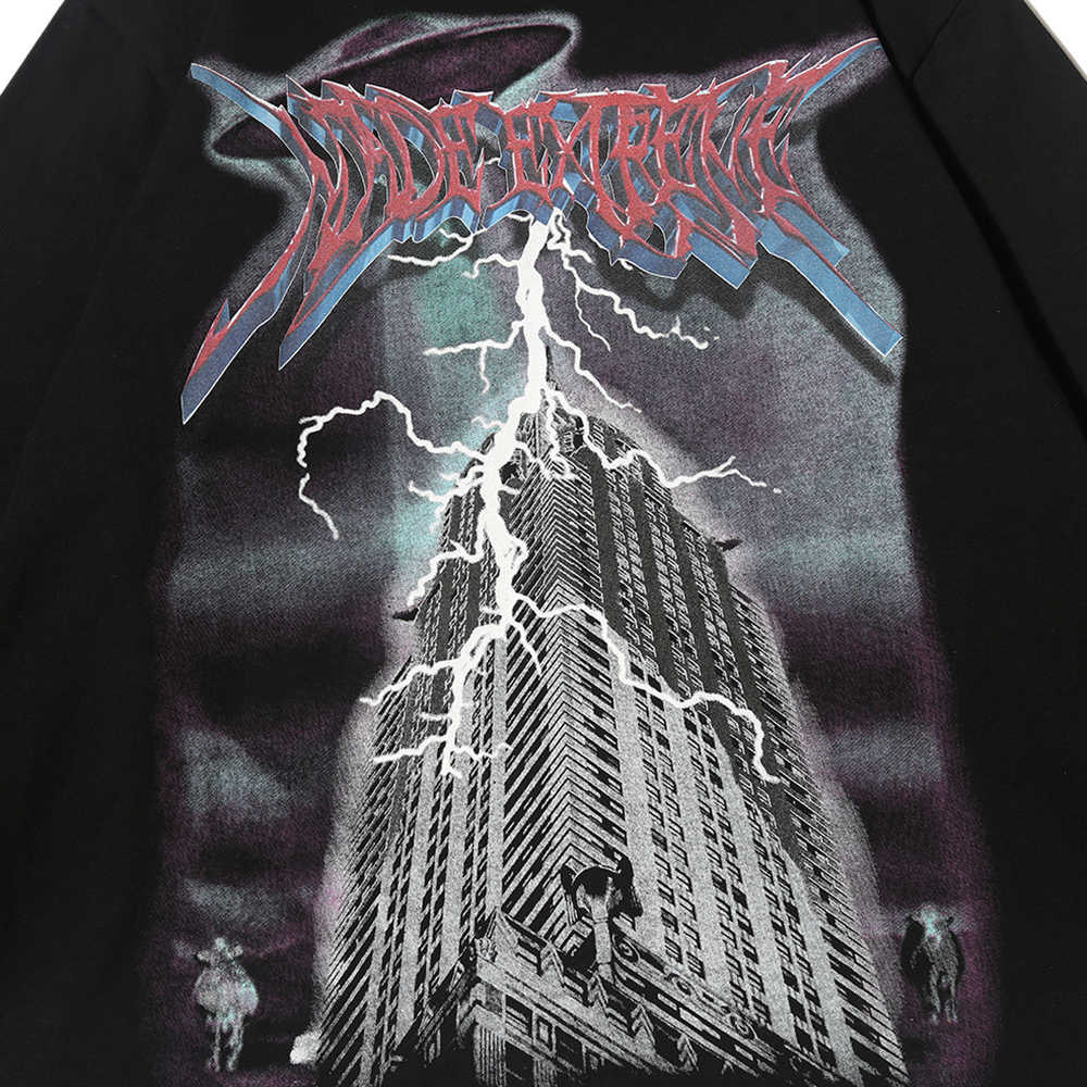Lighting Graphic Long Sleeve T Shirts Gothic Punk Rock Tees Men Hip Hop Streetwear Goth Fall Trending Clothes Top 210629
