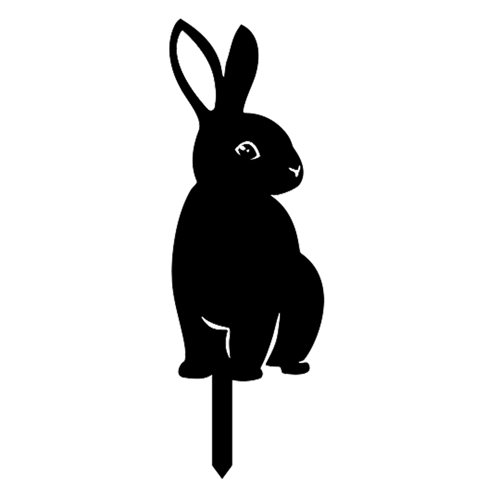 Beautiful outdoor art rabbit and squirrel metal statue peg figure insertion into the yard decoration this mansion black lawn decoration