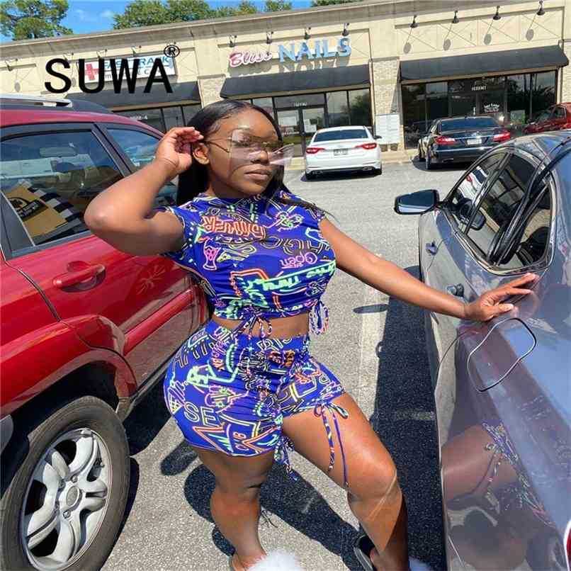 Trendy Chic Letter Printed Loungewear Women Sets Clothes Summer Short Sleeve Pullover Top Jogger Biker Shorts Streetwear 210525, Multi
Trendy Chic Letter Printed Loungewear Women Sets Clothes Summer Short Sleeve Pullover Top Jogger Biker Shorts Streetwear 210525, Multi