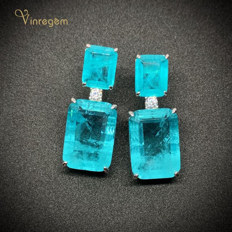 Stud Vinregem 100% 925 Sterling Silver Paraiba Tourmaline Gemstone Wedding Engagement Women Ear Studs Earrings Fine Jewelry Gift, Golden;silver
Stud Vinregem 100% 925 Sterling Silver Paraiba Tourmaline Gemstone Wedding Engagement Women Ear Studs Earrings Fine Jewelry Gift, Golden;silver