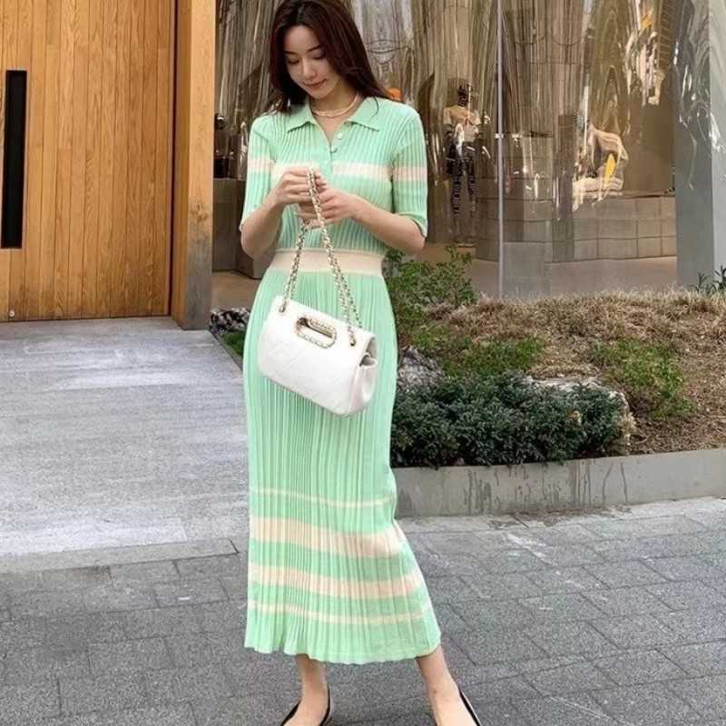 Summer Dress Women Hit Color Knitted Lapel Short Sleeve High Waist Casual Long Female 210526, Photo color
Summer Dress Women Hit Color Knitted Lapel Short Sleeve High Waist Casual Long Female 210526, Photo color