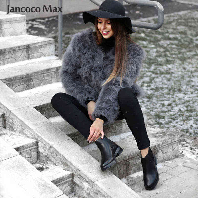 Women Real Ostrich Feather Coats Winter Fashion Natural Fur Jackets Fluffy Turkey Feather Lady S1002 211123