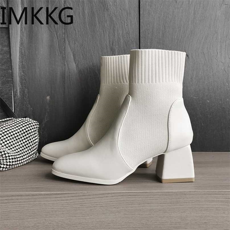 Autumn Winter Women boots Knit Elastic Socks Boots square Toe Chunky Heel Fashion Ankle Chelsea 211105, Black
Autumn Winter Women boots Knit Elastic Socks Boots square Toe Chunky Heel Fashion Ankle Chelsea 211105, Black