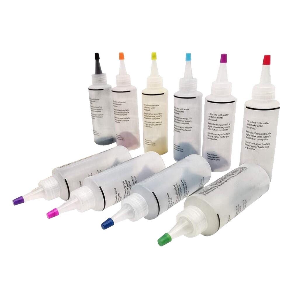 Tie dye kit 6/8/10 bottles muti-color dyes permanent paint for diy arts cotton cloth and linen suit dye pigment