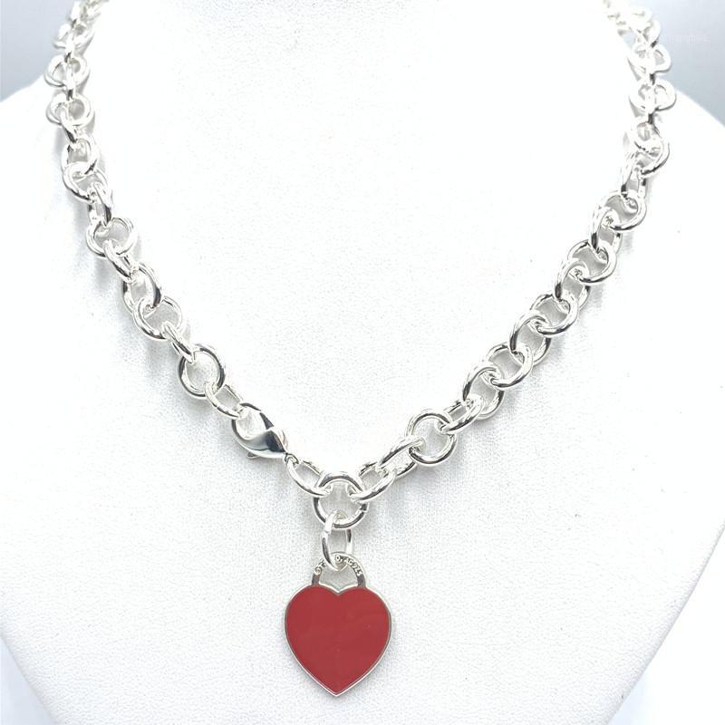 Chains 1:1 Original Logo 925 Sterling Silver Heart-Shaped Epoxy Pendant O Necklace, Holiday Jewelry Gift For Ladies
Chains 1:1 Original Logo 925 Sterling Silver Heart-Shaped Epoxy Pendant O Necklace, Holiday Jewelry Gift For Ladies