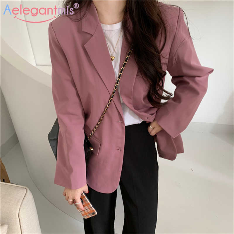 Aelegantmis Office Lady Pink Loose Blazer Jacket Women Cute Casual Vintage Female Elegant OL Color Coat Suit Korean Chic 210607
Aelegantmis Office Lady Pink Loose Blazer Jacket Women Cute Casual Vintage Female Elegant OL Color Coat Suit Korean Chic 210607