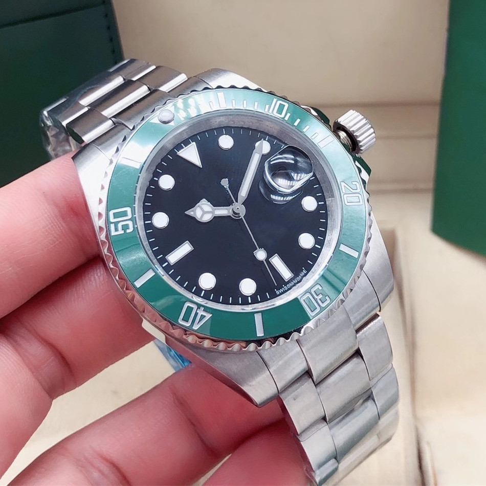 ST9 Wristwatches Sapphire Black watch Ceramic Bezel Stainless Steel 40mm Automatic Mechanical Mens Men Watch Watches