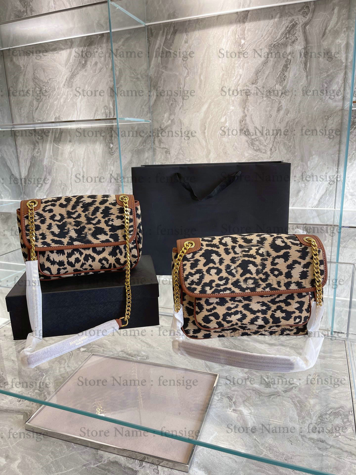 Niki Message Bag Vintage Leopard Print Chain Shoulder Bags Desinger Crossbody Letter Logo Womens Shopping Handbag Totes Purse, Others
Niki Message Bag Vintage Leopard Print Chain Shoulder Bags Desinger Crossbody Letter Logo Womens Shopping Handbag Totes Purse, Others