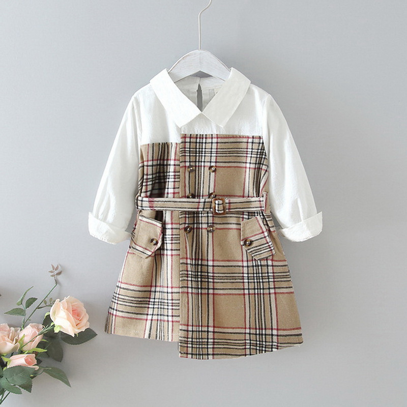 2021 New Spring Kids Girls Dress Khaki Long Sleeve with Sashes Casual Style Windbreaker Dress Children Clothes E563, Red;yellow
2021 New Spring Kids Girls Dress Khaki Long Sleeve with Sashes Casual Style Windbreaker Dress Children Clothes E563, Red;yellow