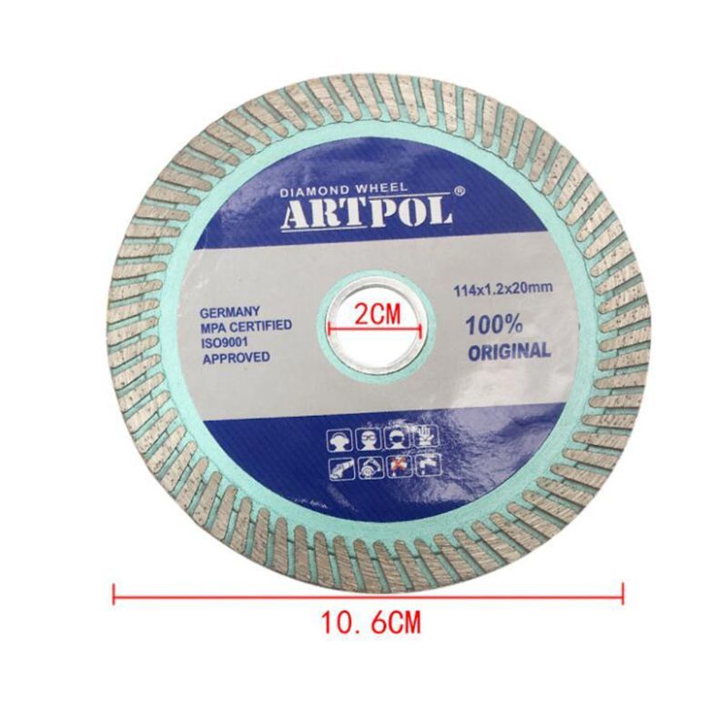 106/113/111 Mm Turbo Diamond Round Ceramic Saw Sheet Wheel Porcelain Brick Granite Marble Droog Cut Corner Grid Disc