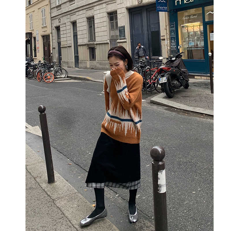Japanese Spring Women Corduroy Plaid Long Skirt Korean Ladies Elastic Casual High Waist A-Line Skirts Fashion Streetwear 210619wtt