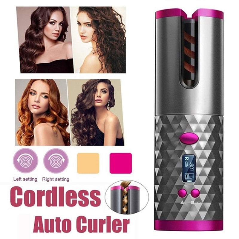 USB Hair Curler Rechargeable Wireless Automatic Curling Iron Ceramic Rotating CordlessTimer LCD Digital Hair Stying Tools
USB Hair Curler Rechargeable Wireless Automatic Curling Iron Ceramic Rotating CordlessTimer LCD Digital Hair Stying Tools