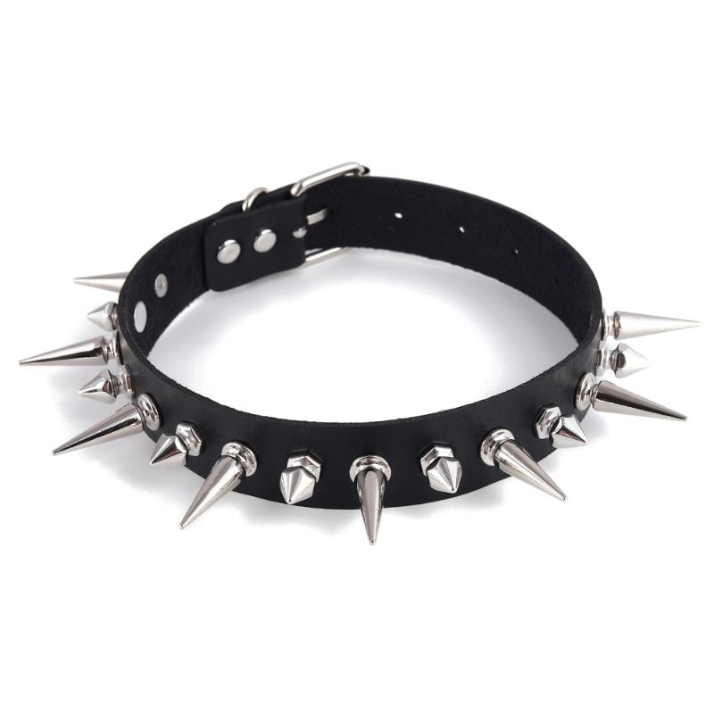 Chokers Emo Spike Choker Punk Collar Goth Necklace Fashion Vegan Leather Belt Chocker Accessories Harajuku Gothic Jewelry Halloween, Golden;silver
Chokers Emo Spike Choker Punk Collar Goth Necklace Fashion Vegan Leather Belt Chocker Accessories Harajuku Gothic Jewelry Halloween, Golden;silver