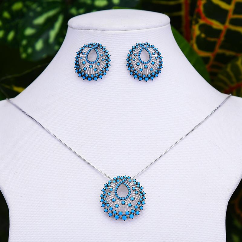 Earrings & Necklace Missvikki Luxury Blue Red 2PCS Round Shiny Charm Pendant Jewelry Set Super Opal Design Accessories, Silver
Earrings & Necklace Missvikki Luxury Blue Red 2PCS Round Shiny Charm Pendant Jewelry Set Super Opal Design Accessories, Silver