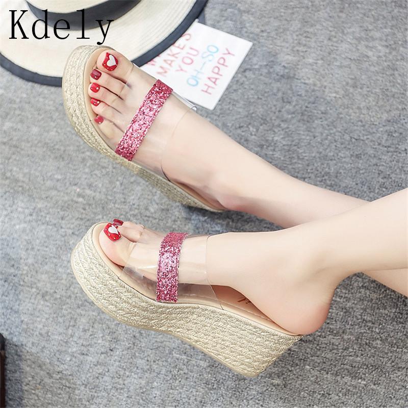 Summer PVC Wedges Heel Slipper Sandals Fashion Open Toe Platform Elevator Women Shoes Plus Size Pumps 2021, Black
Summer PVC Wedges Heel Slipper Sandals Fashion Open Toe Platform Elevator Women Shoes Plus Size Pumps 2021, Black